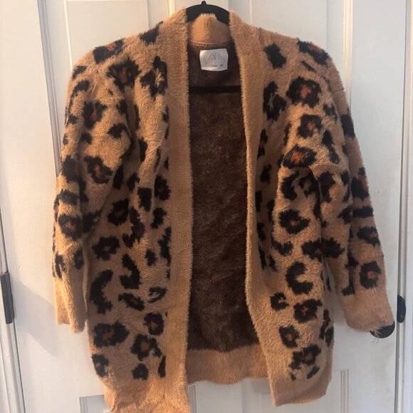 New Worn Once ZARA Cheetah Cardigan - Picture 1 of 1